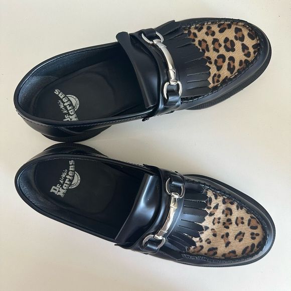 Doc Martens Adrian Snaffle Leopard Vegan Loafers - Picture 4 of 8